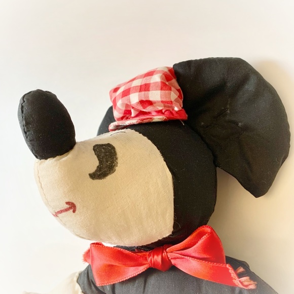 Vintage Handmade Mickey and Minnie Mouse Plush Dolls True Vintage - Picture 3 of 16